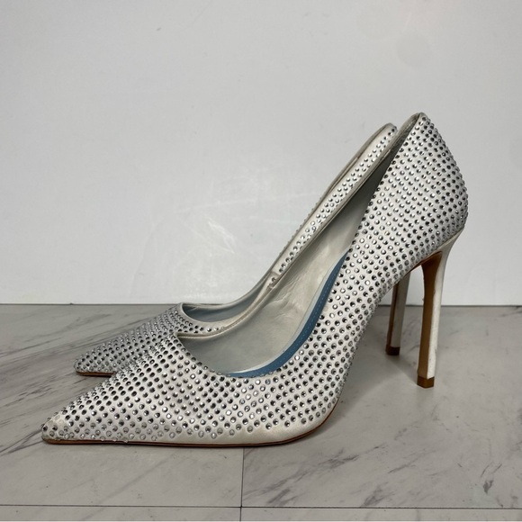 Schutz Lou Crystal Pointy Toe Pump 8B - Picture 16 of 16